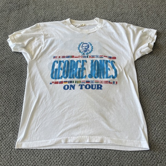 The Unbranded Brand Other - Vintage George Jones 80's no show  Concert T Shirt. Single stitch T-shirt. LG